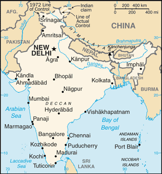 Indien Map