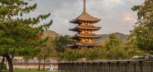 Kōfukuji, die fünfstöckige Pagode in Nara, Japan