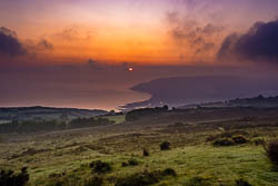 Sunrise with a view of the bristol channel