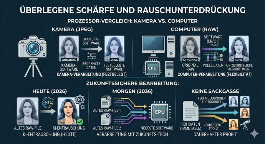 Symbolbild: Überlegene Schärfe und Rauschunterdrückung