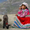 Mädchen am Mirador de los Andes