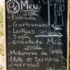 Pilgermenü in der Nähe der Herberge