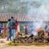 Neujahrszeremonie an der Opferstelle der Maya Pascual Abaj